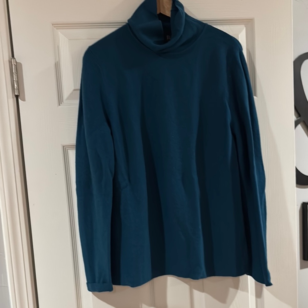 Teal Turtleneck Sweater